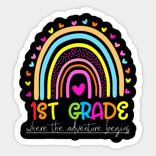 Rainbow 1st Grade Where The Adventure Begins Sticker